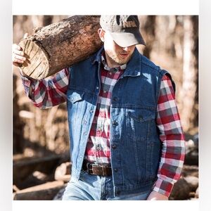 Authentic NRA Gear Denim Conceal Carry Vest - Size M- EUC